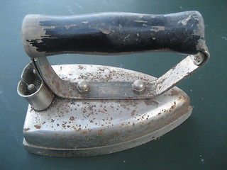 Image showing Old electrical flat iron