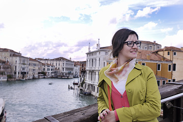 Image showing Beautiful woman in Venice