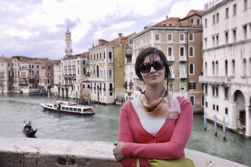 Image showing Beautiful woman in Venice