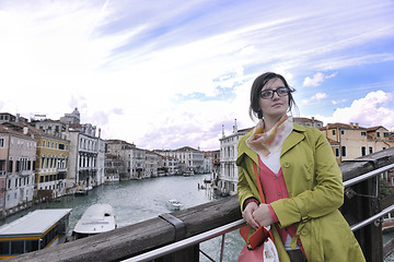 Image showing Beautiful woman in Venice