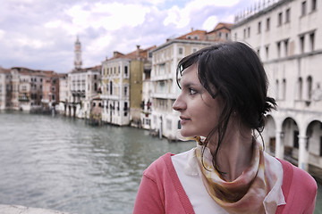 Image showing Beautiful woman in Venice