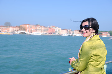 Image showing Beautiful woman in Venice