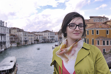 Image showing Beautiful woman in Venice