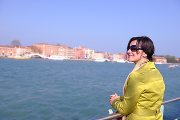 Image showing Beautiful woman in Venice