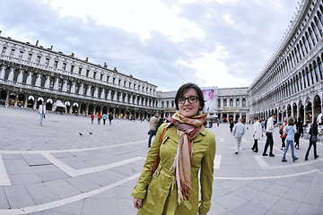 Image showing Beautiful woman in Venice