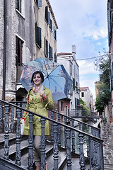 Image showing Beautiful woman in Venice