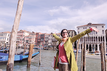 Image showing Beautiful woman in Venice