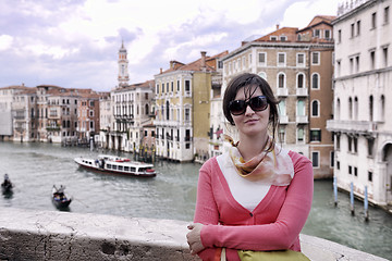 Image showing Beautiful woman in Venice