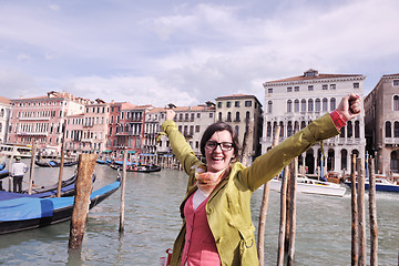 Image showing Beautiful woman in Venice