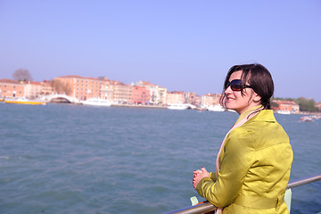 Image showing Beautiful woman in Venice