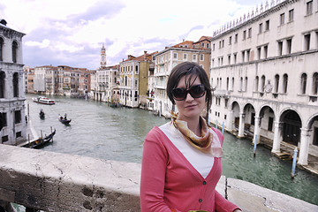 Image showing Beautiful woman in Venice