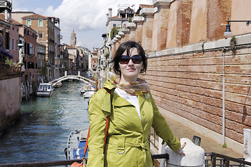 Image showing Beautiful woman in Venice