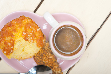 Image showing coffee and muffin