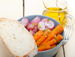 Image showing steamed  root vegetable on a bowl