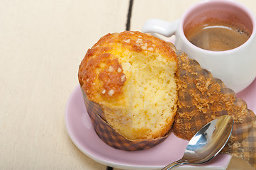 Image showing coffee and muffin