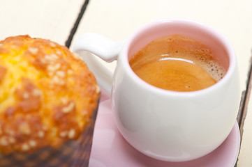 Image showing coffee and muffin