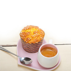 Image showing coffee and muffin