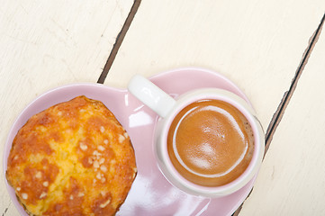 Image showing coffee and muffin