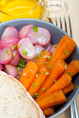 Image showing steamed  root vegetable on a bowl