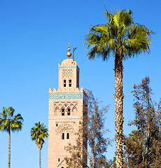 Image showing  muslim the history  symbol  in morocco  africa  minaret religio