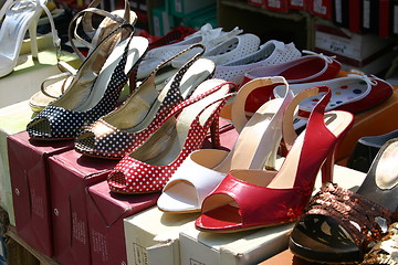 Image showing High heels at market