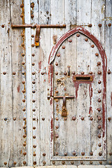 Image showing antique door in morocco africa rusty brown