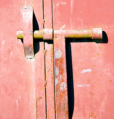 Image showing red  metal rusty  brown    morocco in africa  