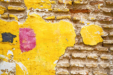 Image showing texture wall in africa morocco yellow