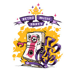 Image showing Retro Music Party Poster