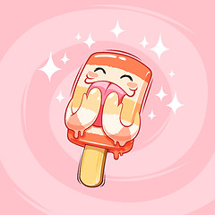 Image showing Happy Cartoon Ice Cream