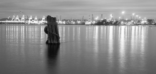 Image showing Smooth Water Elliott Bay Puget Sound Port of Seattle