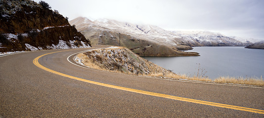 Image showing Boise Basin Snake River Canyon Cold Frozen Snow Winter Landscape