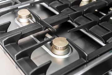 Image showing Stove burner of a modern kitchen