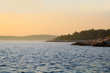 Image showing Coastline with horizon and sky