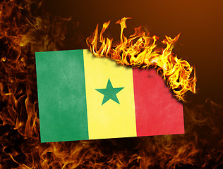 Image showing Flag burning - Senegal