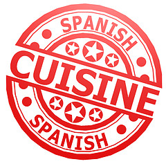 Image showing Spanish cuisine stamp