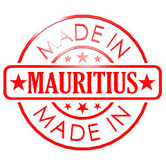 Image showing Made in Mauritius red seal