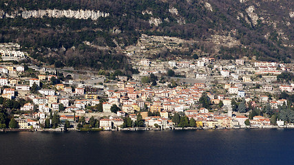 Image showing Lake Como and Menaggio town on shore.
