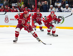 Image showing Anton Korolyov (42) with a puck