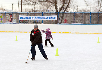 Image showing Man with a stick