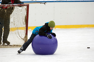 Image showing Kid with a ball