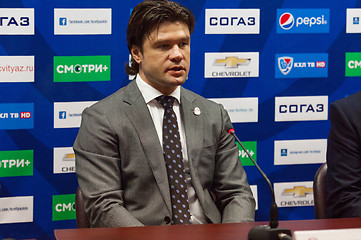 Image showing Oleg Orekhovsky on interview
