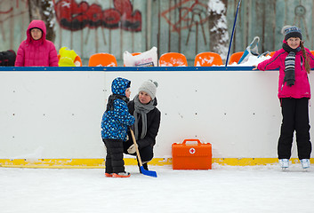 Image showing Mother and her hockey player