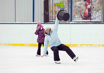Image showing Fall down on the rink