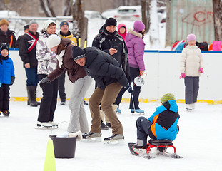 Image showing Running with a sledge
