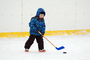 Image showing Little hockey player