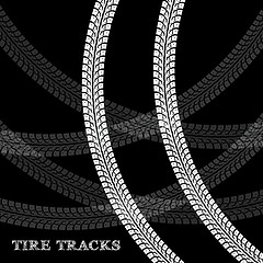 Image showing Tire track background