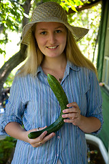 Image showing Young country girl