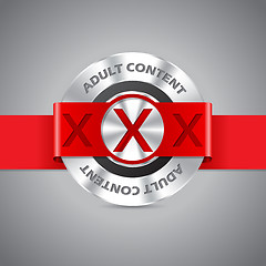 Image showing Adult content badge with triple xxx