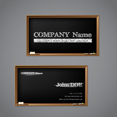 Image showing Business card chalkboard design